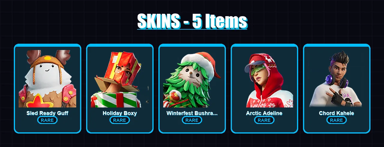 [PC/XBOX/PSN] | Sled Ready Guff | Holiday Boxy | Winterfest Bushranger | 5 skin | Lv196