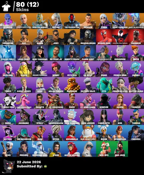 80 Skins | Lara Croft — Fortnite account