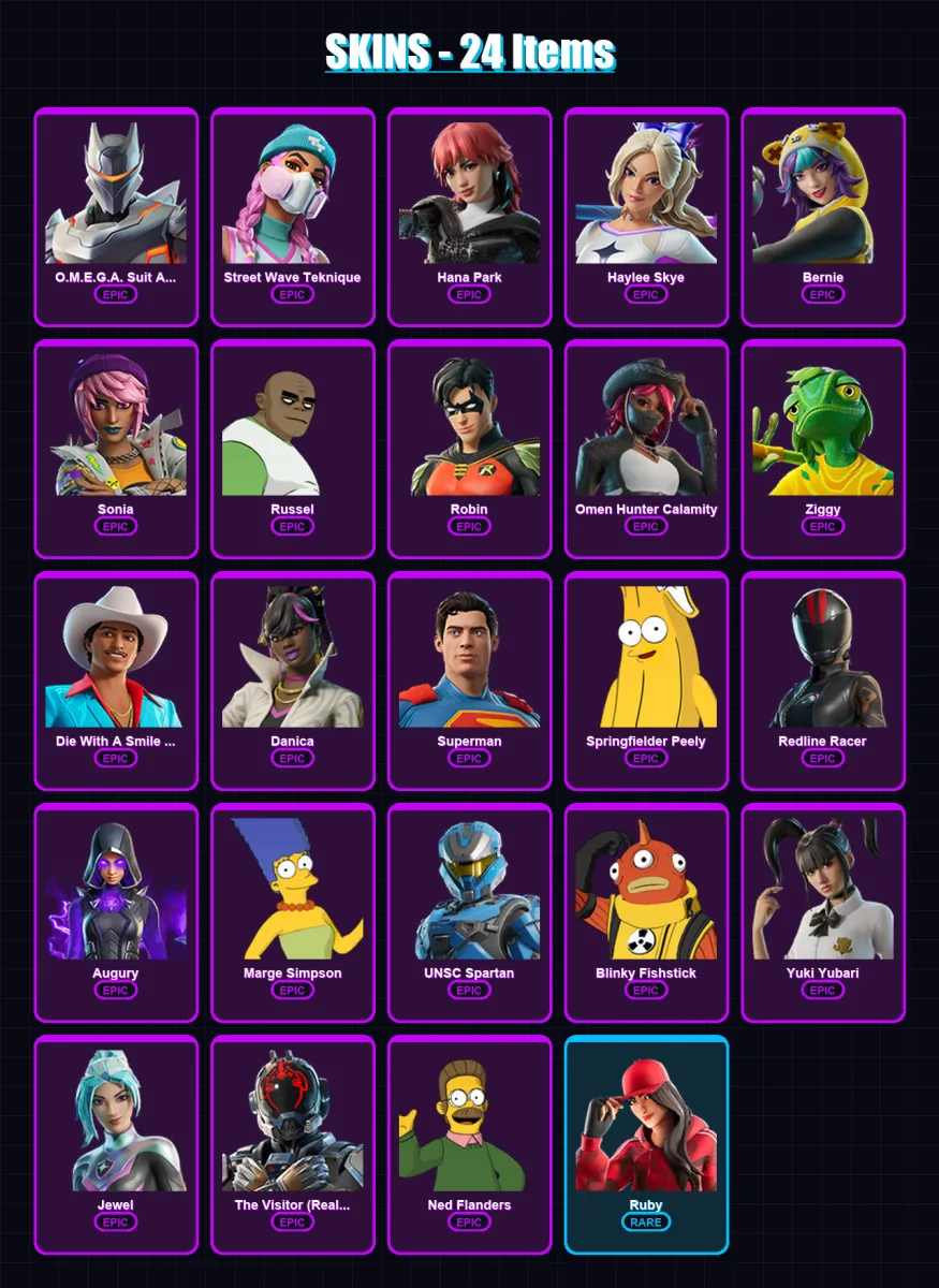 [PS4/PS5/XBOX/PC] | O.M.E.G.A. Suit Alpha | Street Wave Teknique | Hana Park | 24 skin | Lv226