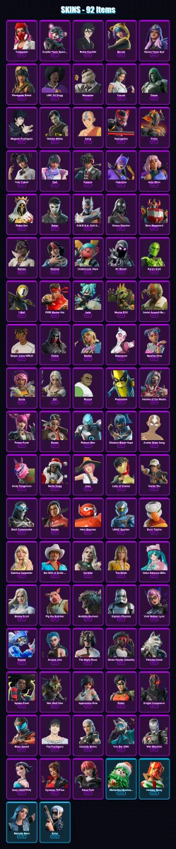 [PC] | Yulejacket | Cuddle Team Specialist | Rukia Kuchiki | Bernie | Raven Team Syd | 92 skin | 108 pickaxe | 70 emote | 58 glider | Lv387