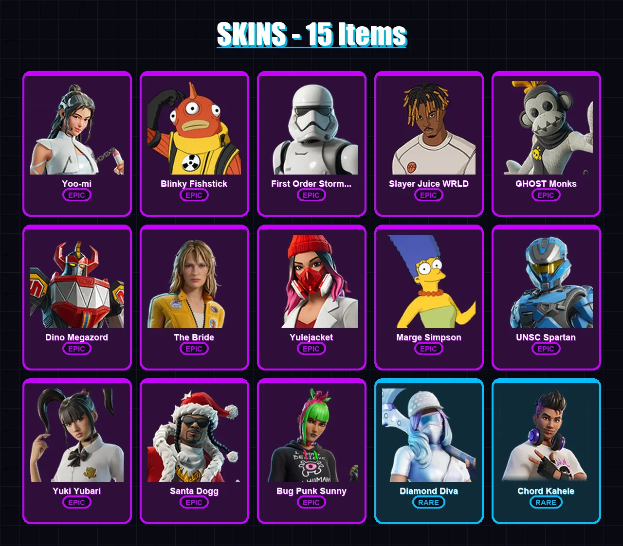 [PC/PSN] | Yoo-mi | Blinky Fishstick | First Order Stormtrooper | 15 skin | Lv166