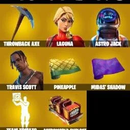 PC/PSN 29 skins Travis Scott Astro Jack Lynx Laguna — Fortnite account