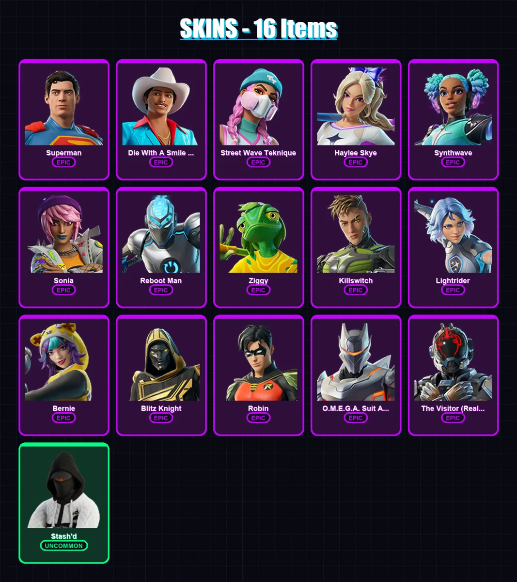 [PS4/PS5/XBOX/PC] | Superman | Die With A Smile Bruno | Street Wave Teknique | 16 skin | Lv120