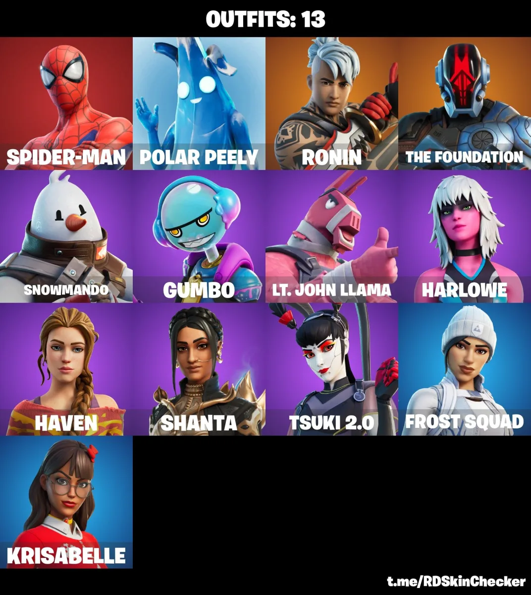 PC | XBOX | PSN 13 GOOD SKINS - Spider Man — Fortnite account