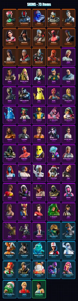 [PC/PSN] | Singularity | The Foundation | Fusion | Sentinel | Midas | 73 skin | 110 pickaxe | 107 emote | 108 glider | Lv1565