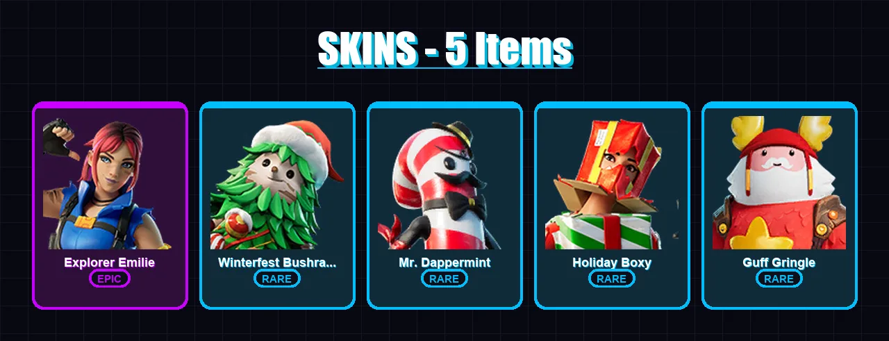[SWITCH/XBOX/PSN/PC] | Explorer Emilie | Winterfest Bushranger | Mr. Dappermint | 5 skin | Lv79