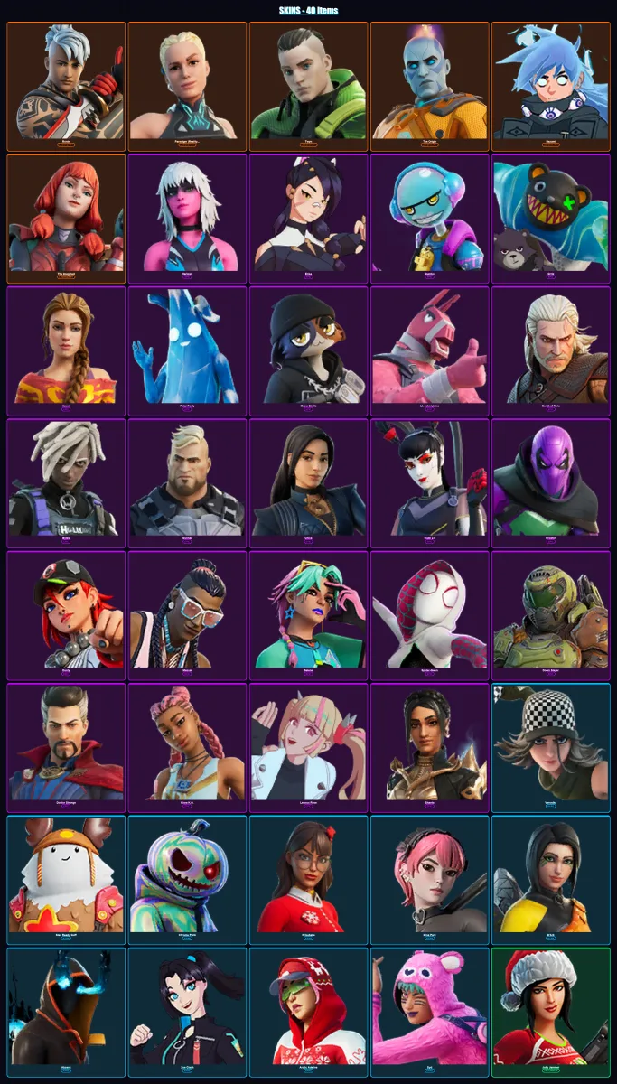 [PC/XBOX/PSN] | Ronin | Paradigm (Reality-659) | Twyn | The Origin | Nezumi | 40 skin | 45 pickaxe | 29 emote | 47 glider | Lv627