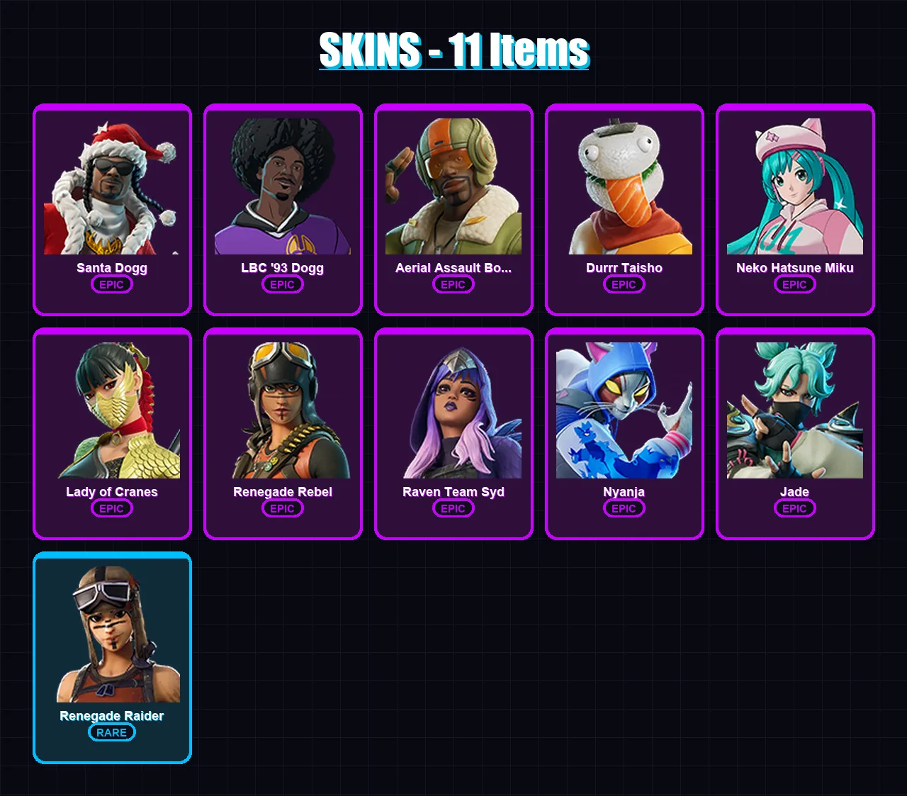 [SWITCH/XBOX/PSN/PC] | Santa Dogg | LBC '93 Dogg | Aerial Assault Bomber | 11 skin | Lv39