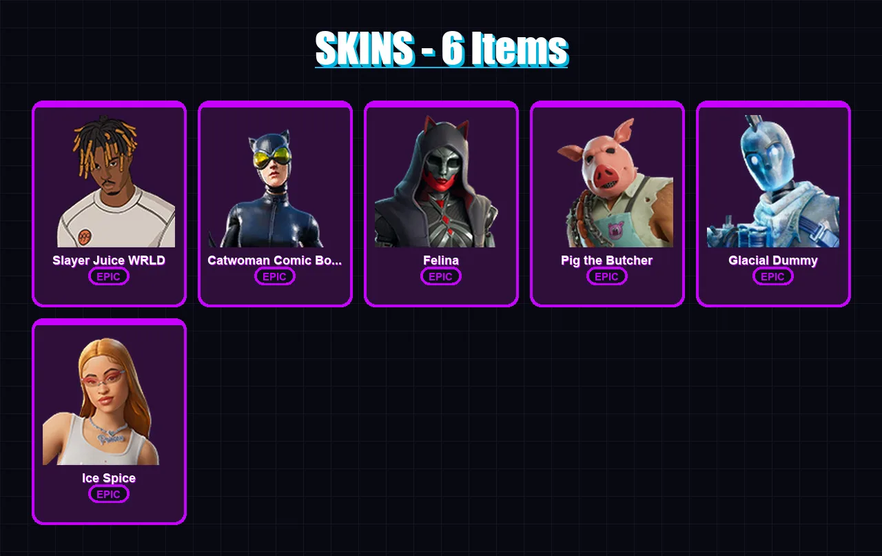 [PC/XBOX/PSN] | Slayer Juice WRLD | Catwoman Comic Book Outfit | Felina | 6 skin | Lv331