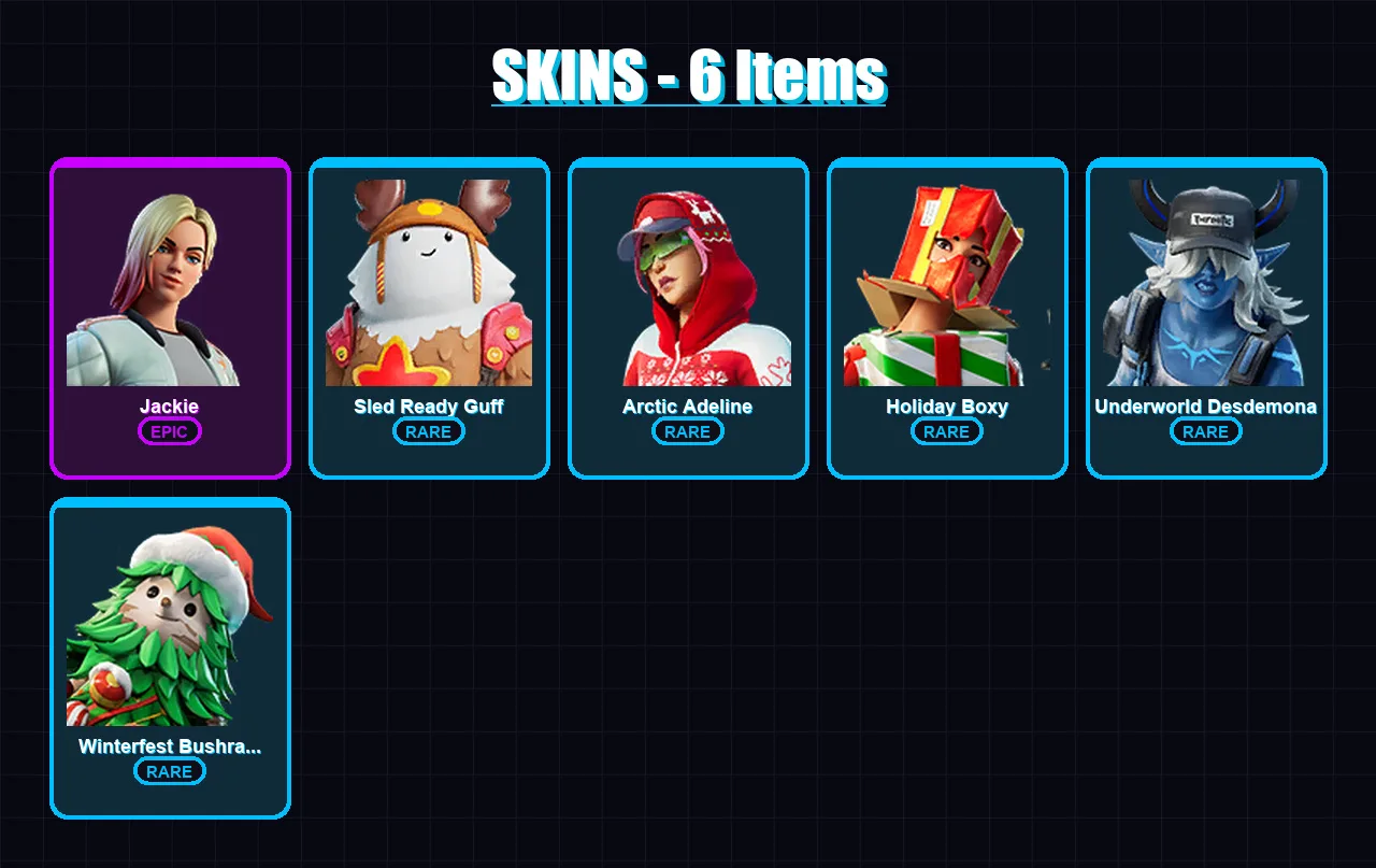 [SWITCH/XBOX/PSN/PC] | Jackie | Sled Ready Guff | Arctic Adeline | 6 skin | Lv350