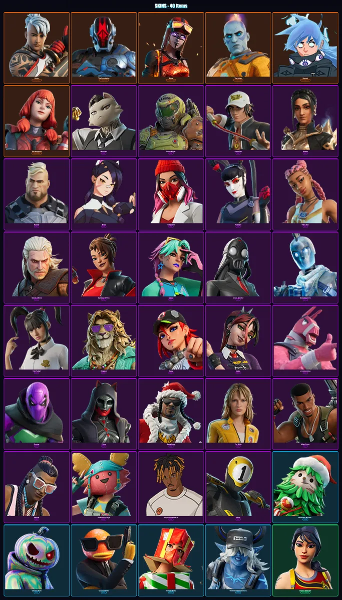 [SWITCH/XBOX/PSN/PC] | Ronin | The Foundation | Blaze | The Origin | Nezumi | 40 skin | 78 pickaxe | 51 emote | 68 glider | Lv983