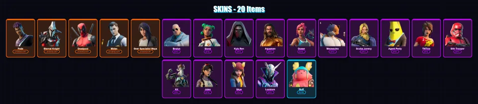 [PC/XBOX/PSN] | Fade | Eternal Knight | Deadpool | Midas | Gear Specialist Maya | 20 skin | 20 pickaxe | 40 emote | 22 glider | Lv391 — main preview