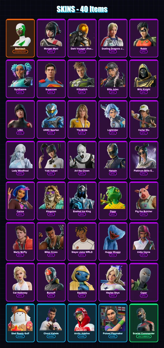 [PC/XBOX/PSN] | Backlash | Morgan Myst | Dark Voyager (Reality Redacted) | 40 skin | Lv868