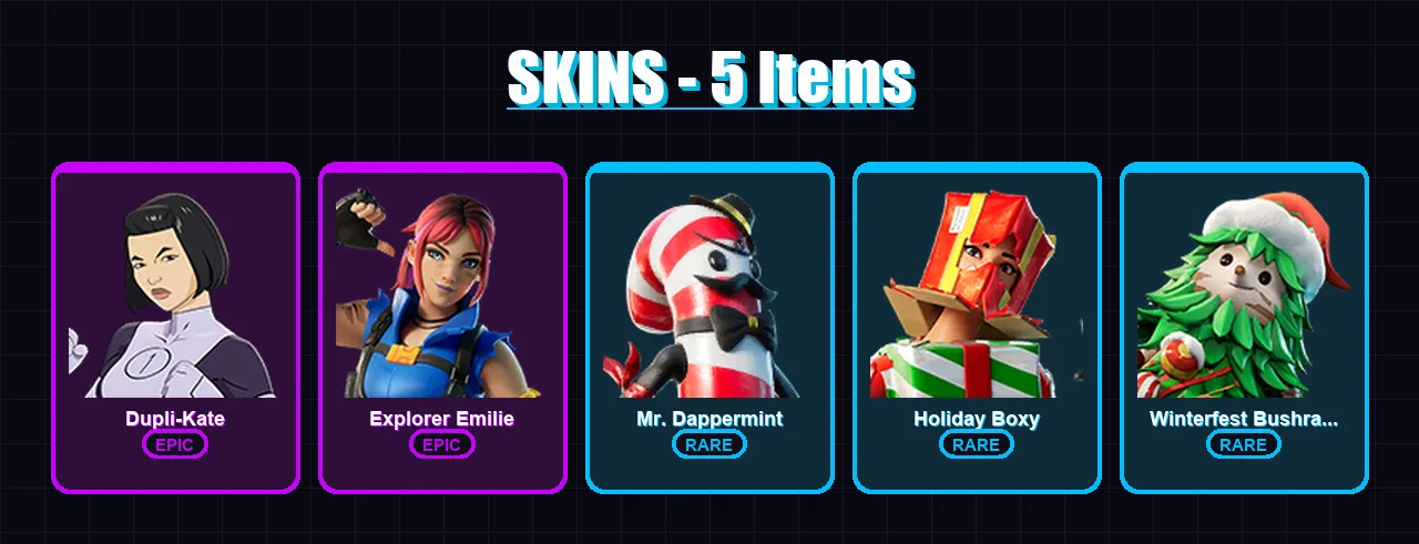 [PS4/PS5/XBOX/PC] | Dupli-Kate | Explorer Emilie | Mr. Dappermint | 5 skin | Lv79