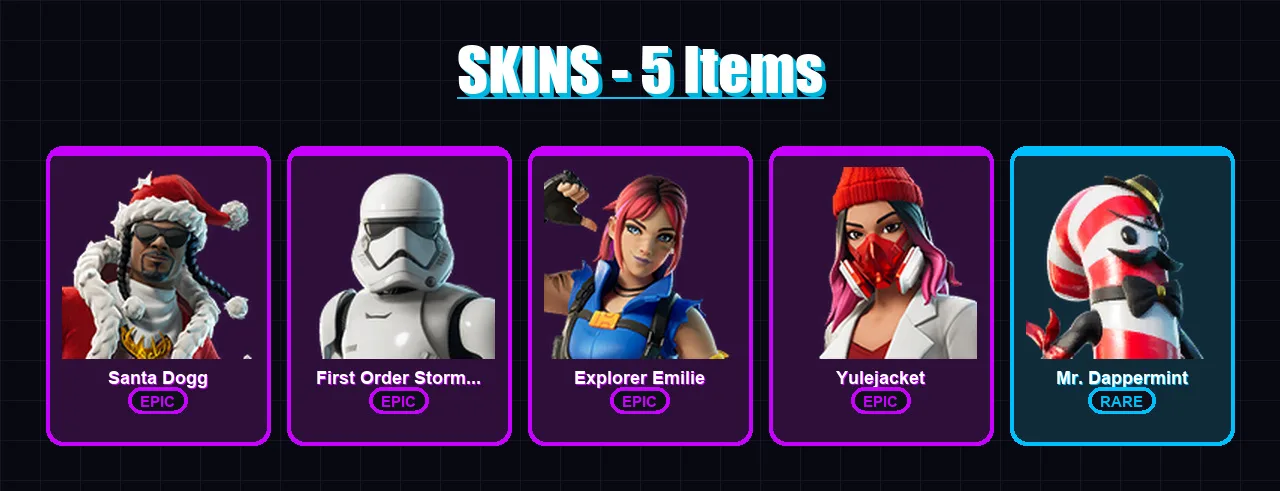 [SWITCH/XBOX/PC] | Santa Dogg | First Order Stormtrooper | Explorer Emilie | 5 skin | Lv98