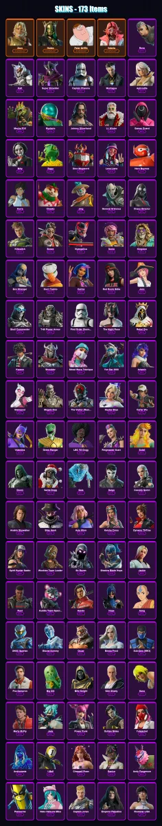 [PC/PSN] | Zeus | Hades | Peter Griffin | Valeria | Rove | 173 skin | 192 pickaxe | 141 emote | 111 glider | Lv1580 — Fortnite account