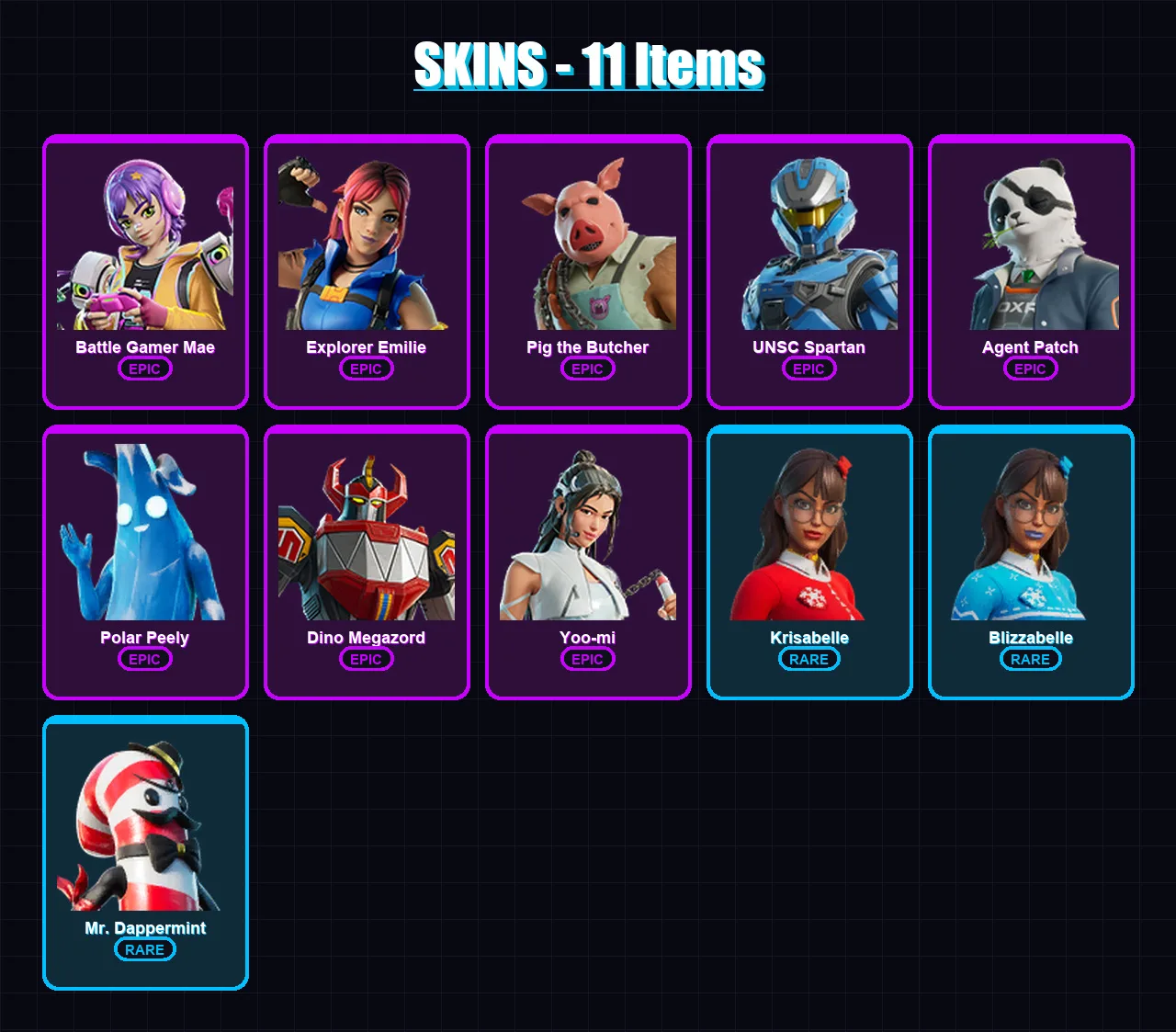 [PC/XBOX/PSN] | Battle Gamer Mae | Explorer Emilie | Pig the Butcher | 11 skin | Lv345