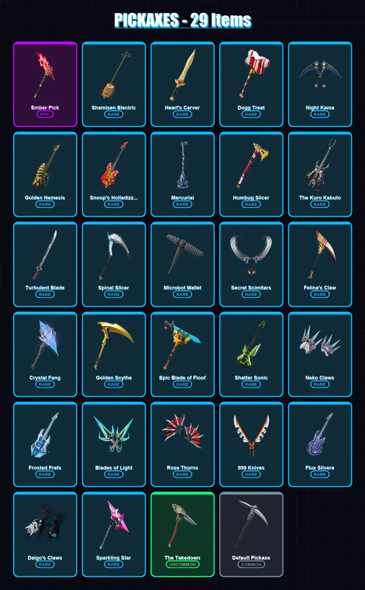 [PC/XBOX/PSN] | Jade | Santa Dogg | Shadow Blade Hope | Yulejacket | Daigo | 13 skin | 29 pickaxe | 20 emote | 25 glider | Lv401
