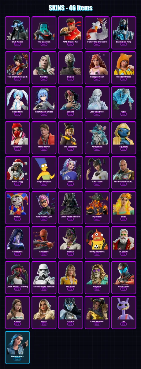 [PC/PSN] | Skull Raider | The Guardian | FIRE Master Kai | 46 skin | Lv201