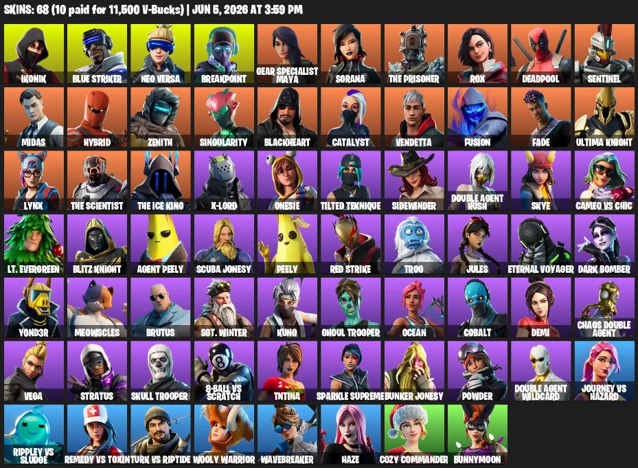 68 Skins | IKONIK — Fortnite account