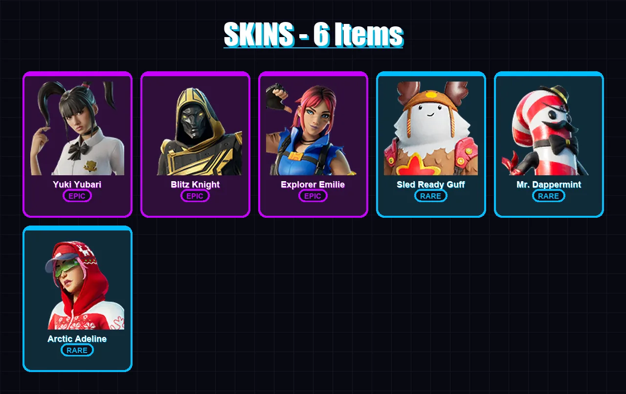 [SWITCH/XBOX/PSN/PC] | Yuki Yubari | Blitz Knight | Explorer Emilie | 6 skin | Lv97