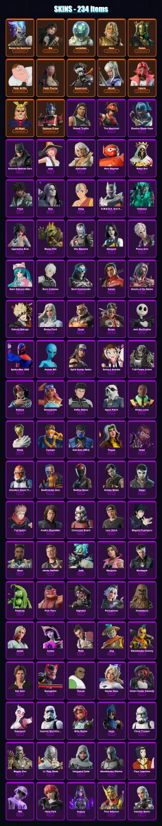 [PC/XBOX/PSN] | Renzo the Destroyer | Era | Leviathan | Zeus | Hades | 234 skin | 253 pickaxe | 186 emote | 138 glider | Lv1894