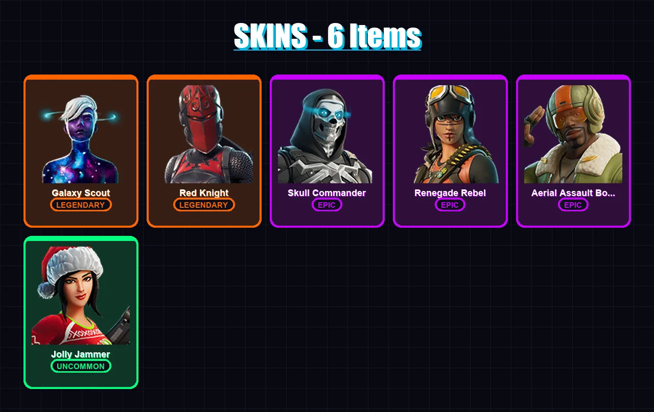 [PC/XBOX/PSN] | Galaxy Scout | Red Knight | Skull Commander | 6 skin | Lv55