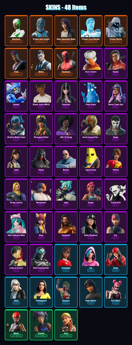 [PC/XBOX/PSN] | Backlash | Frozen Red Knight | Gear Specialist Maya | 48 skin | Lv887