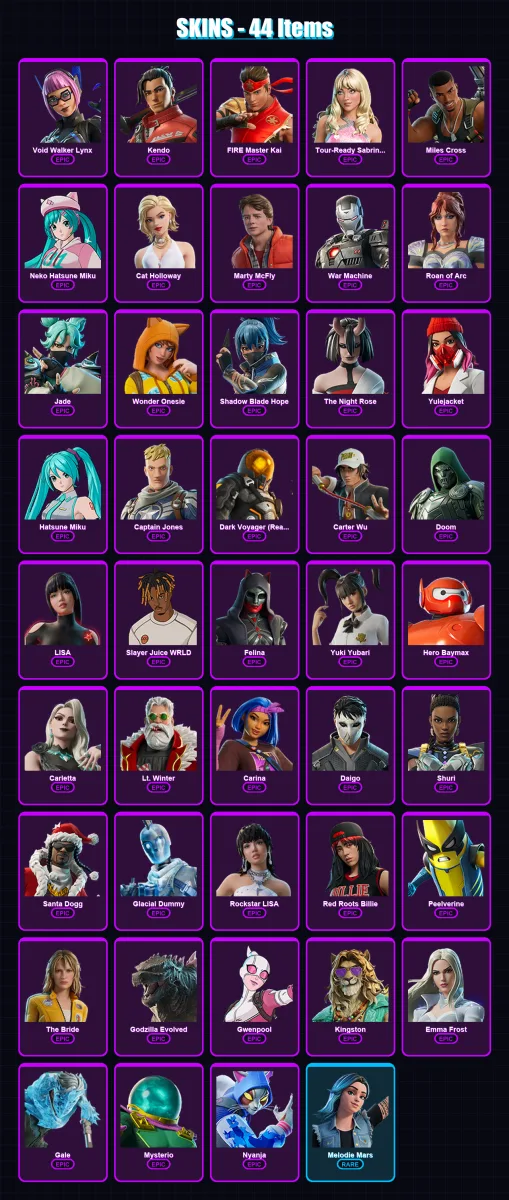 [PC/PSN] | Void Walker Lynx | Kendo | FIRE Master Kai | 44 skin | Lv685