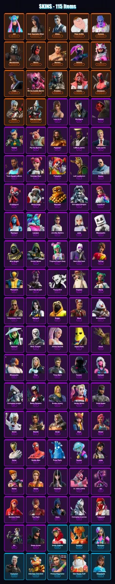 [PS4/PS5/XBOX/PC] | Alli | Gear Specialist Maya | Midas | Peter Griffin | Kymera | 115 skin | 124 pickaxe | 103 emote | 99 glider | Lv1268