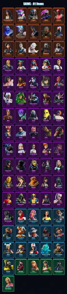 [PC/XBOX/PSN] | Gear Specialist Maya | DJ Bop | Predator | Galaxia | Deadpool | 81 skin | 96 pickaxe | 83 emote | 83 glider | Lv1241