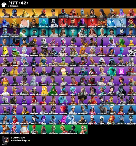 177 skins | Travis Scott + Astro Jack — Fortnite account