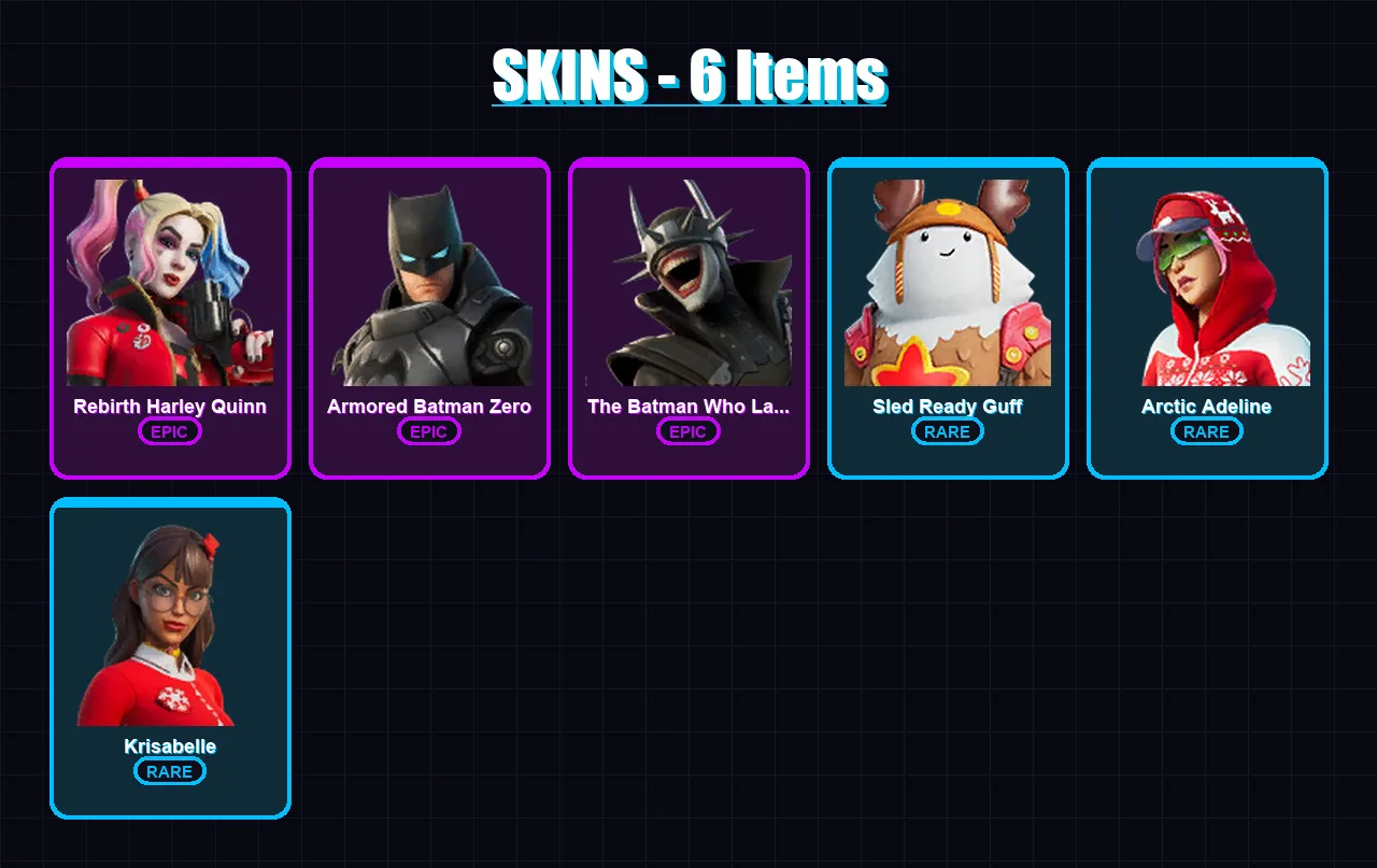 [SWITCH/PSN/PC] | Rebirth Harley Quinn | Armored Batman Zero | The Batman Who Laughs | 6 skin | Lv310