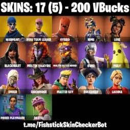 17 skins OG STW Limited Edition Hybrid Hime Blackheart Luxe Molten Valkyrie Molten Battle Hound Ember Sidewinder All Platforms — Fortnite account
