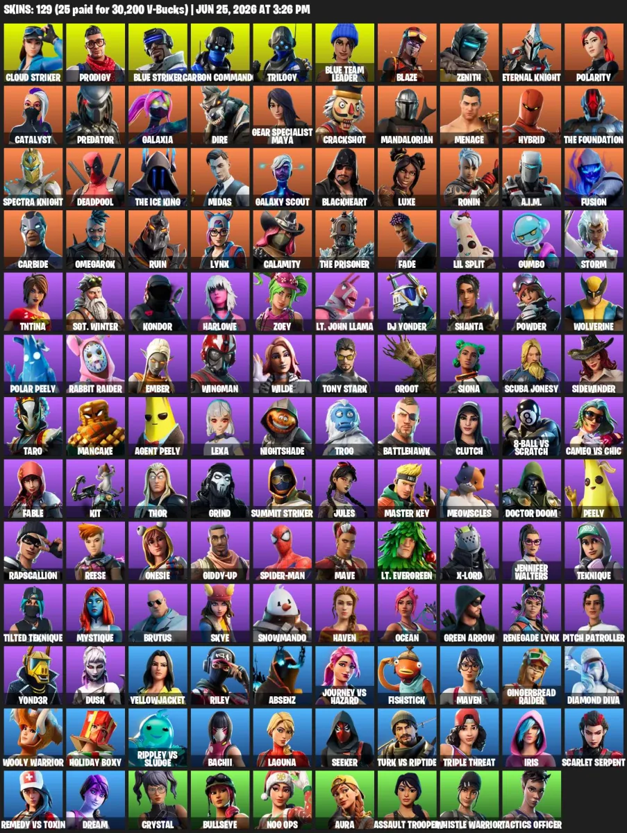 129 | Galaxy — Fortnite account