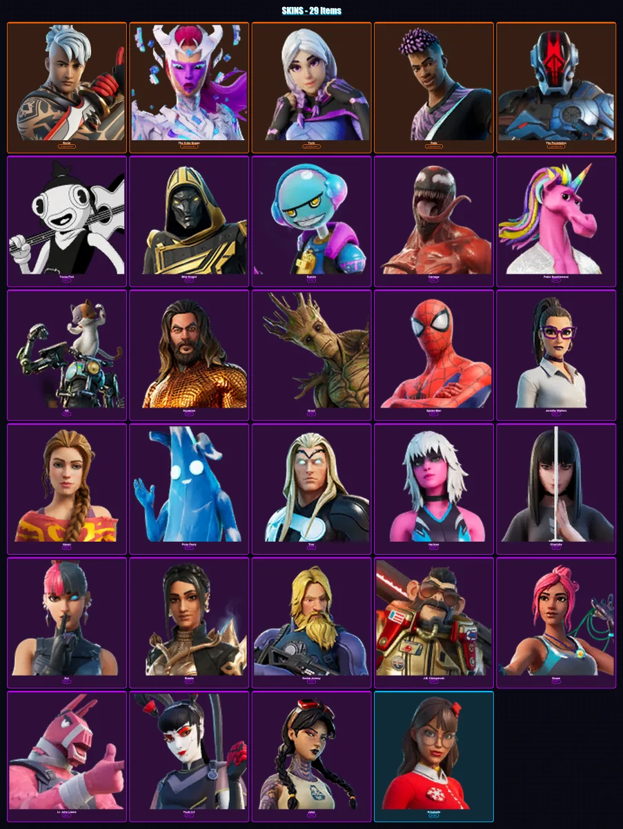 [PS4/PS5/XBOX/PC] | Ronin | The Cube Queen | Torin | Fade | The Foundation | 29 skin | 46 pickaxe | 27 emote | 43 glider | Lv614 — Fortnite account