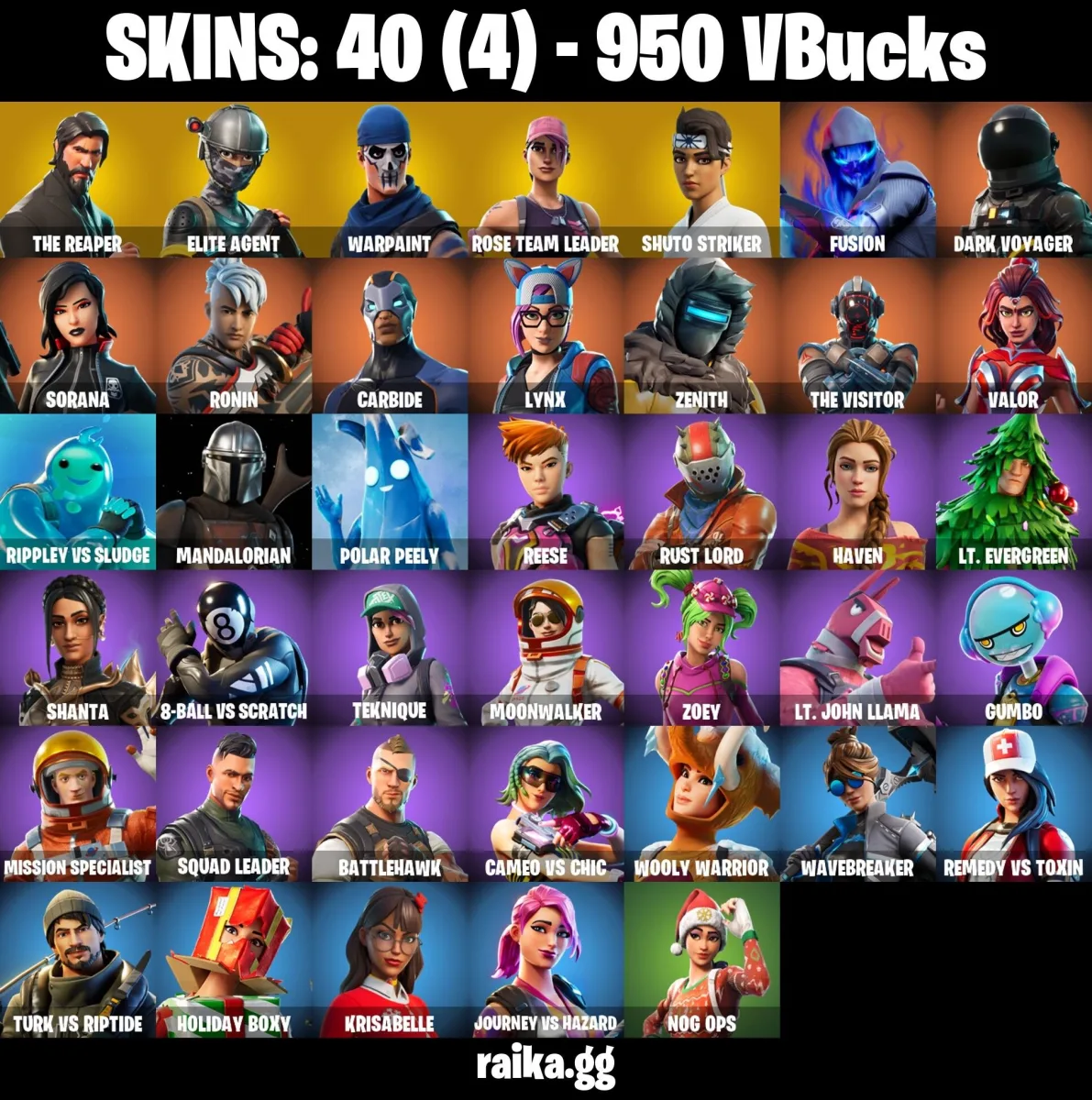 40 Skins + The Reaper + Og Stw — Fortnite account