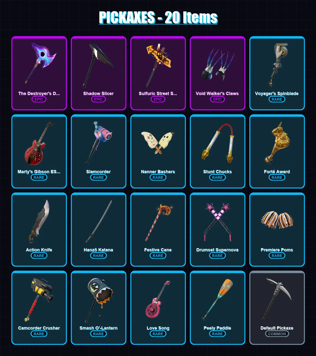 [PC] | Cat Holloway | Dark Voyager (Reality Redacted) | Carter Wu | The Bride | Marty McFly | 9 skin | 20 pickaxe | 16 emote | 19 glider | Lv260