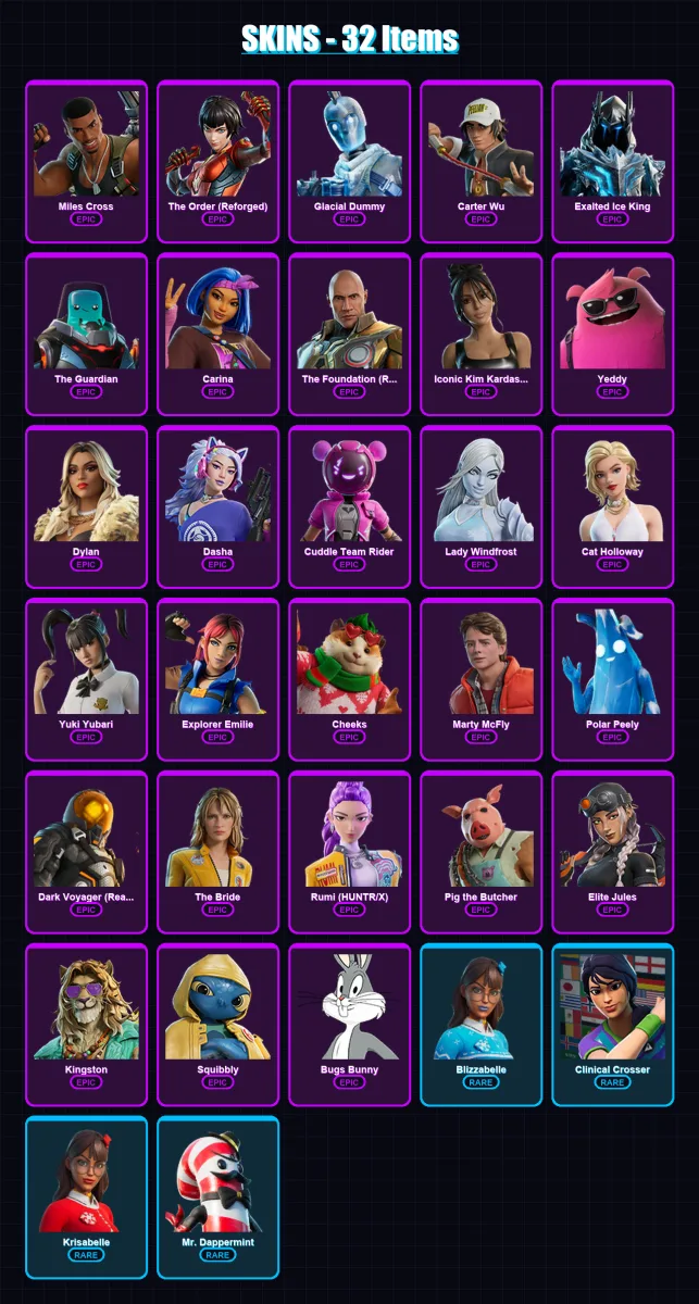 [PS4/PS5/XBOX/PC] | Miles Cross | The Order (Reforged) | Glacial Dummy | 32 skin | Lv413