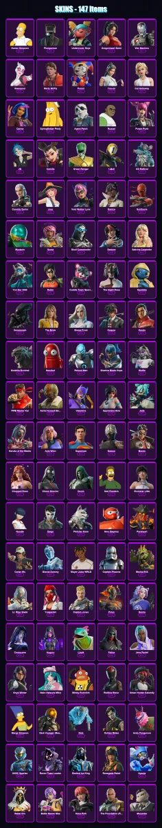 [PC/XBOX/PSN] | Homer Simpson | Plungerman | Undercover Skye | 147 skin | Lv1000