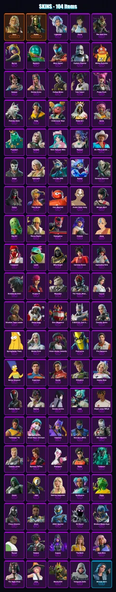[SWITCH/PSN/PC] | Zeus | Hades | Lightrider | Korra | War Wolf Dire | 104 skin | 142 pickaxe | 95 emote | 80 glider | Lv977