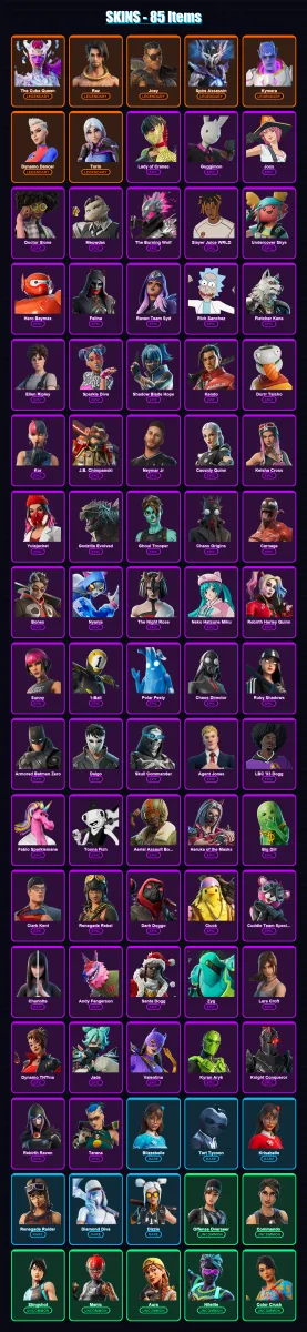 [PS4/PS5/XBOX/PC] | The Cube Queen | Raz | Joey | Spire Assassin | Kymera | 85 skin | 121 pickaxe | 80 emote | 77 glider | Lv1641