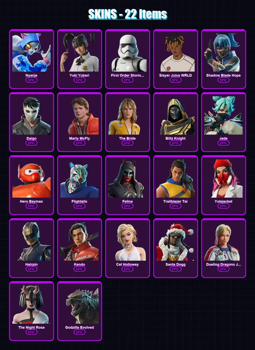 [PC/XBOX/PSN] | Nyanja | Yuki Yubari | First Order Stormtrooper | 22 skin | Lv427