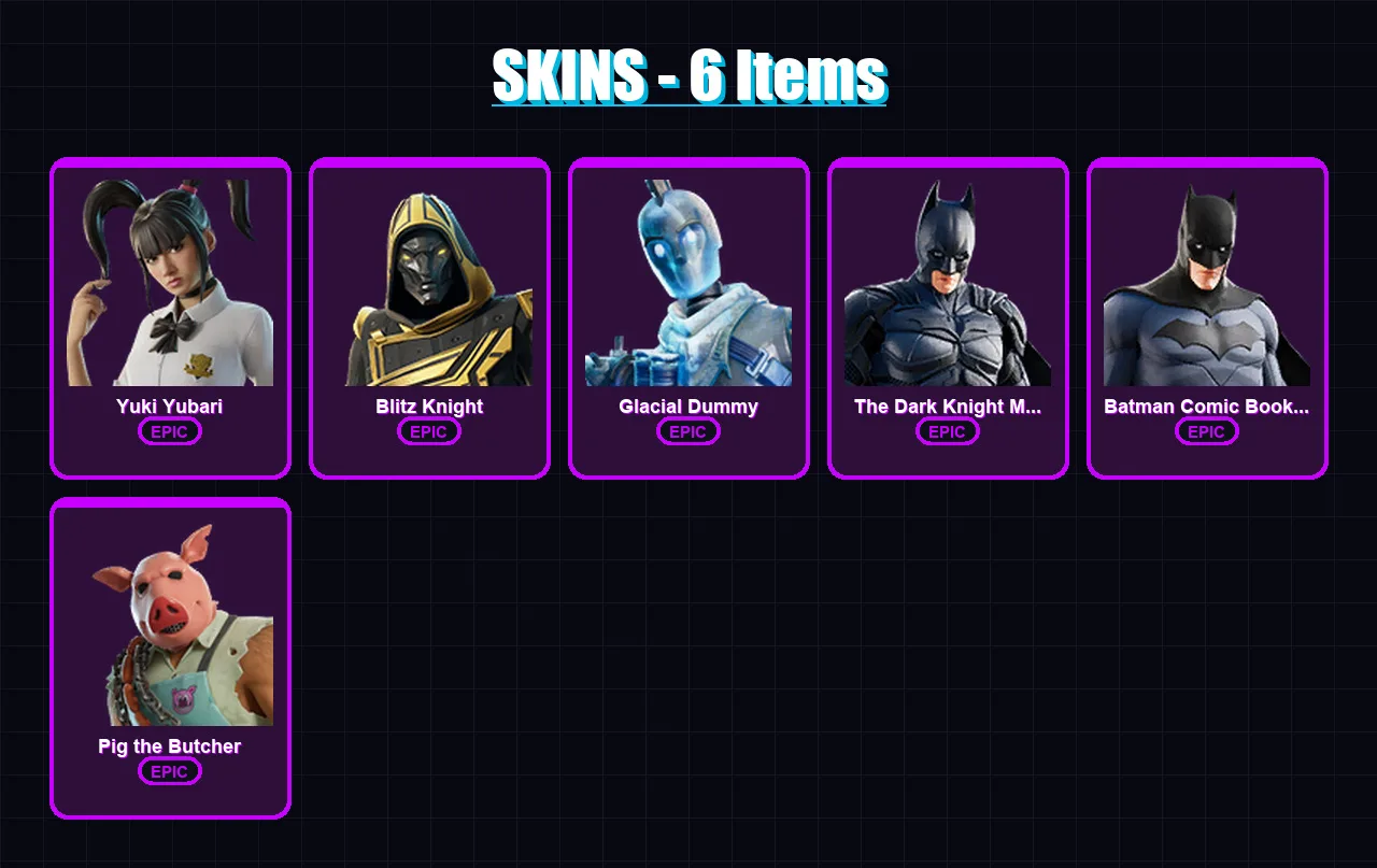 [PC/XBOX/PSN] | Yuki Yubari | Blitz Knight | Glacial Dummy | 6 skin | Lv630