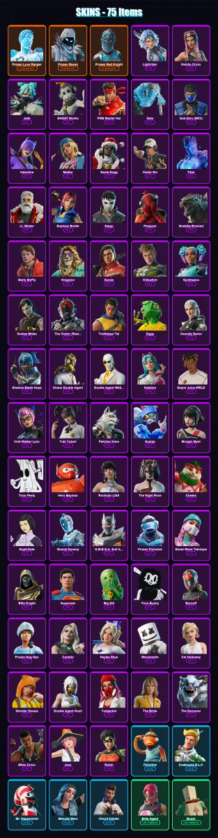 [PC/XBOX/PSN] | Frozen Love Ranger | Frozen Raven | Frozen Red Knight | 75 skin | Lv687 — Fortnite account