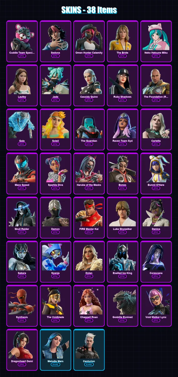 [PC/XBOX/PSN] | Cuddle Team Specialist | Sedona | Omen Hunter Calamity | 38 skin | Lv373