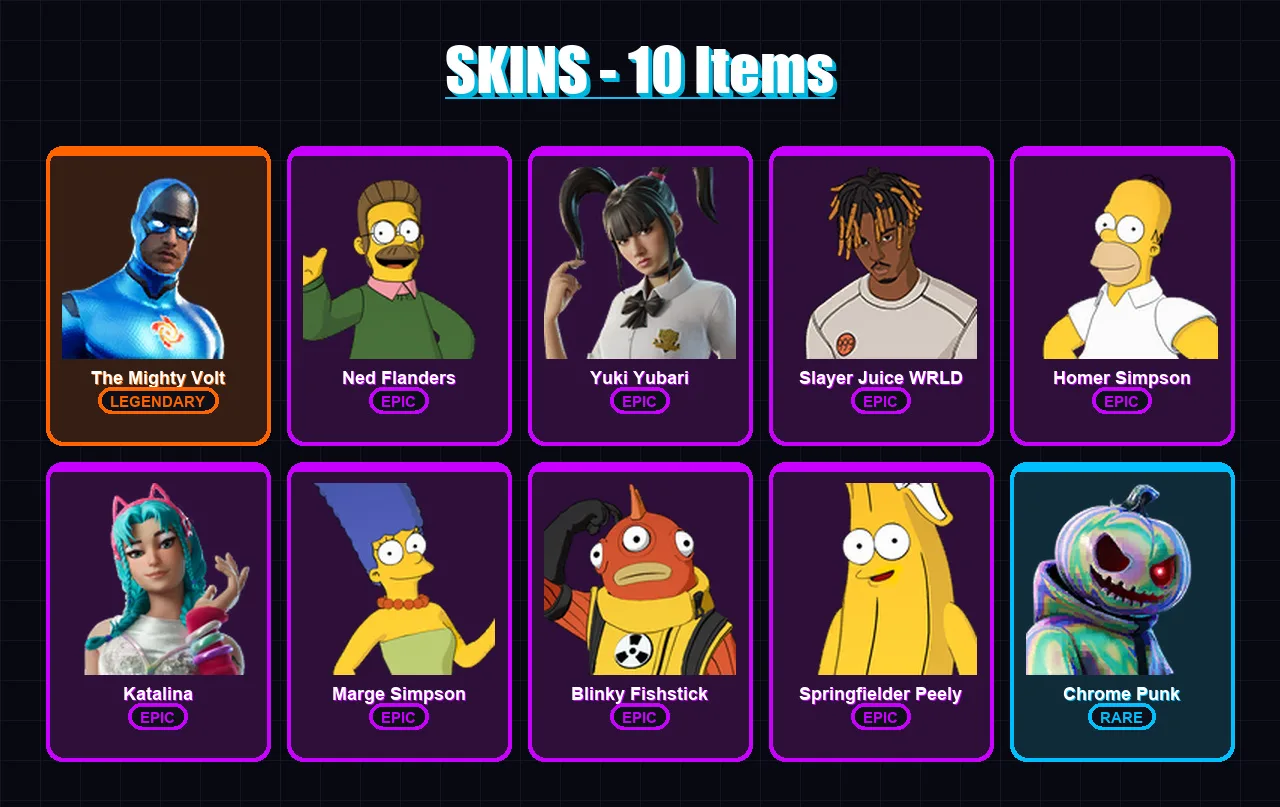 [PS4/PS5/XBOX/PC] | The Mighty Volt | Ned Flanders | Yuki Yubari | 10 skin | Lv353