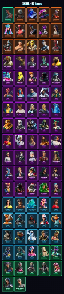 [PC/PSN] | Travis Scott | Mandalorian | Fusion | Galaxia | Blaze | 87 skin | 86 pickaxe | 76 emote | 67 glider | Lv1094