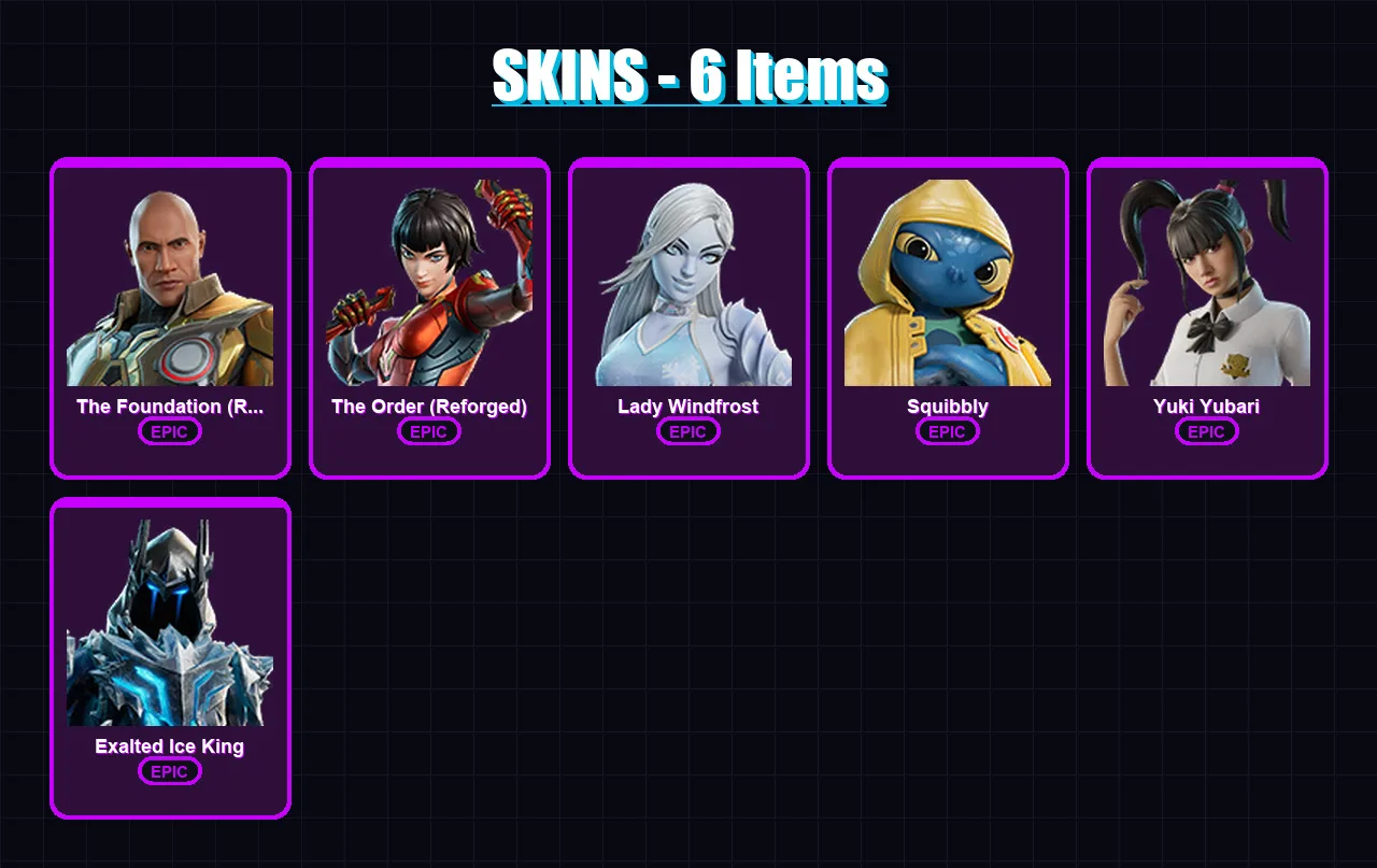 [PC/XBOX/PSN] | The Foundation (Reforged) | The Order (Reforged) | Lady Windfrost | 6 skin | Lv246