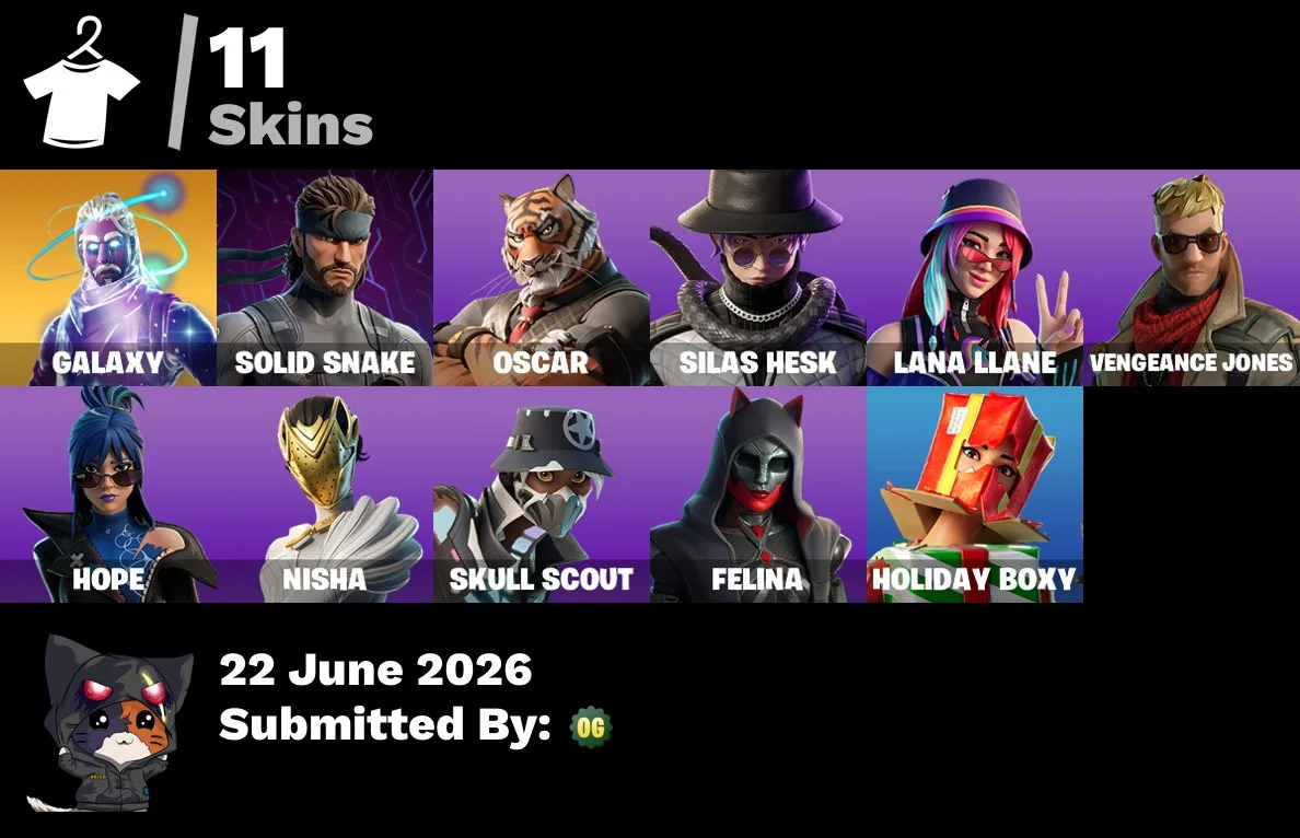 11 Skins | Galaxy — Fortnite account